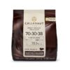 Delicioso chocolate negro en gotas Callebaut, ideal para postres gourmet